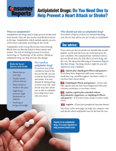 Antiplatelet Drugs - Consumer Reports Online
