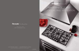 masterpiece™ series cooktops and ventilation