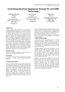 Controlling Electrical Appliances through PC and GSM Technology