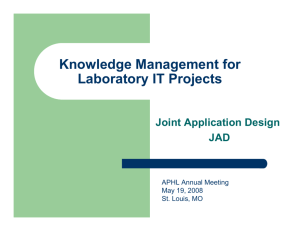 Knowledge Management for Laboratory IT Projects: Joint
