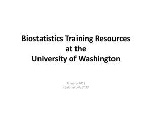 Biostatistics Training Resources at UW