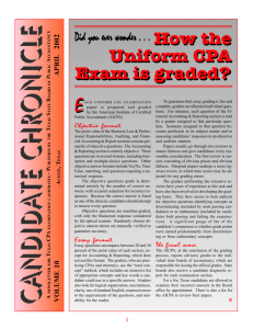 How the Uniform CPA Exam is graded? How the Uniform CPA Exam