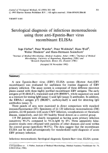 Serological diagnosis of infectious mononucleosis using three anti