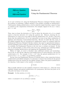 Using the fundamental theorm