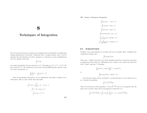 Techniques of Integration