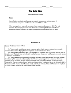 The Cold War Document Based Question