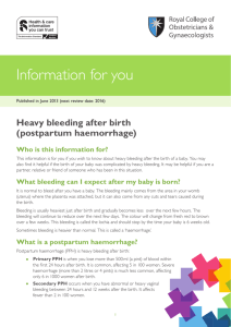 Heavy bleeding after birth - the Royal College of Obstetricians and