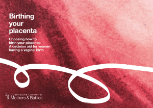 Birthing your placenta