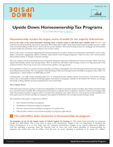 Upside Down: Homeownership Tax Programs