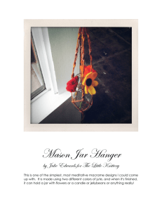 Mason Jar Hanger - The Little Knittery