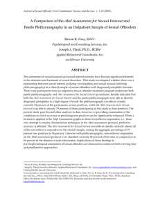 A Comparison of the Abel Assessment for Sexual Interest and Penile