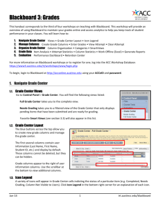 Blackboard 3: Grades