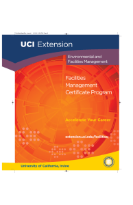 Facilities Management brochure - UCI Extension