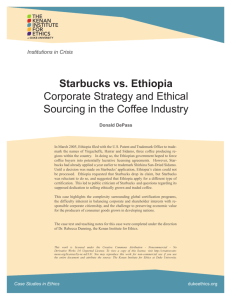 Starbucks vs. Ethiopia Corporate Strategy and Ethical Sourcing in