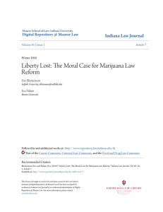 Liberty Lost: The Moral Case for Marijuana Law Reform