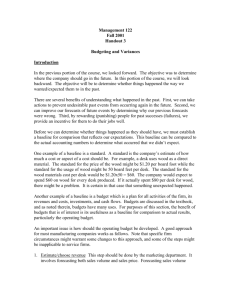 Management 122 Fall 2001 Handout 3 Budgeting and Variances