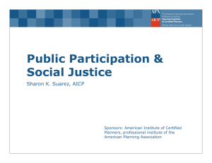Public Participation & Social Justice Presentation