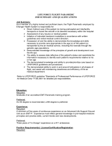 life force flight paramedic job summary and qualifications