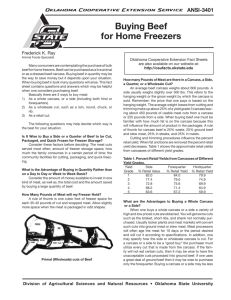 Buying Beef for Home Freezers - OSU Fact Sheets