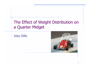 The Effect of Weight Distribution on a Quarter Midget