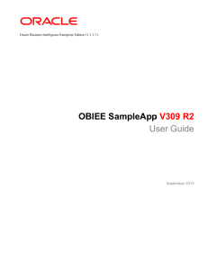 OBIEE SampleApp User Guide ampleApp V309 R2 User Guide