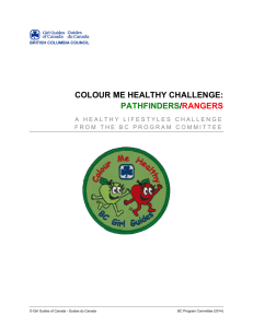 Colour Me Healthy: Pathfinders/Rangers