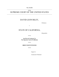 SUPREME COURT OF THE UNITED STATES DAVID LEON RILEY