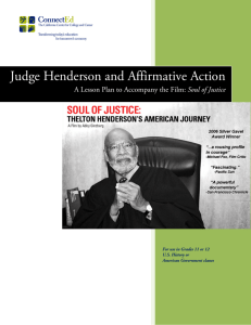 Judge Henderson and Affirmative Action
