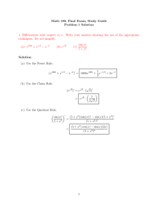 Math 180, Final Exam, Study Guide Problem 1 Solution 1