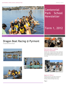 Centennial Park School Newsletter Term 1, 2012
