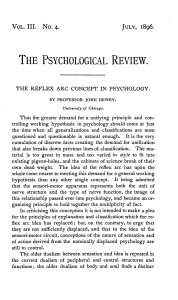 The reflex arc concept in psychology