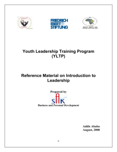 Youth leadership training program (YLTP)