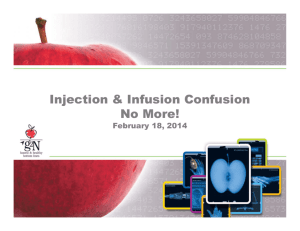 Injection & Infusion Confusion No More!