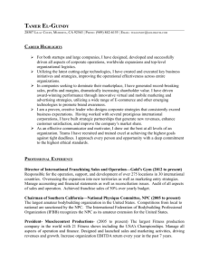 You can a copy of Tamer's Resume here - Tamer El