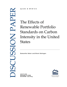 The Effects of Renewable Portfolio Standards on Carbon Intensity in