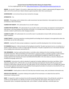 Excerpt of terms from Pilot/Controller Glossary for Student Pilots For
