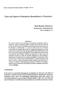 Types and Degrees of Interpretive Resemblance in