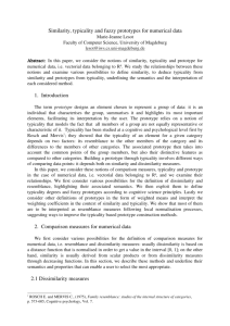 Similarity, typicality and fuzzy prototypes for numerical data