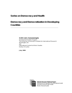 Democracy and Democratization in Developing Countries