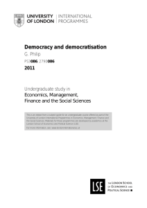 Democracy and democratisation - University of London International