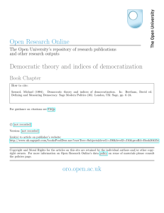 Democratic Theory/Indices of Democratization 19