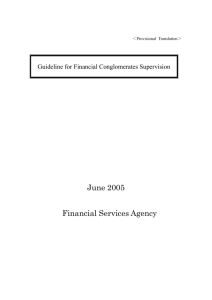 Guideline for Financial Conglomerates Supervision