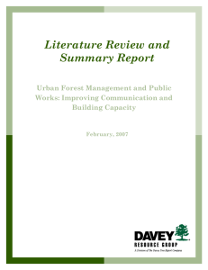 Literature Review and Summary Report