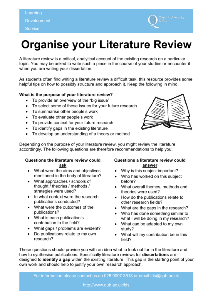 ways of organising literature review