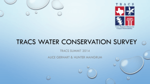 TRACS Water Conservation Survey