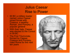 Julius Caesar Rise to Power