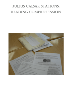 JULIUS CAESAR STATIONS: READING COMPREHENSION