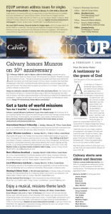 Calvary honors Munros on 10th anniversary