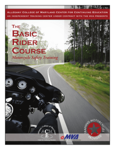 Motorcycle Safety Training - Allegany College of Maryland