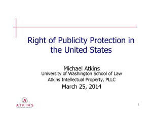 Right of Publicity Protection in the United States